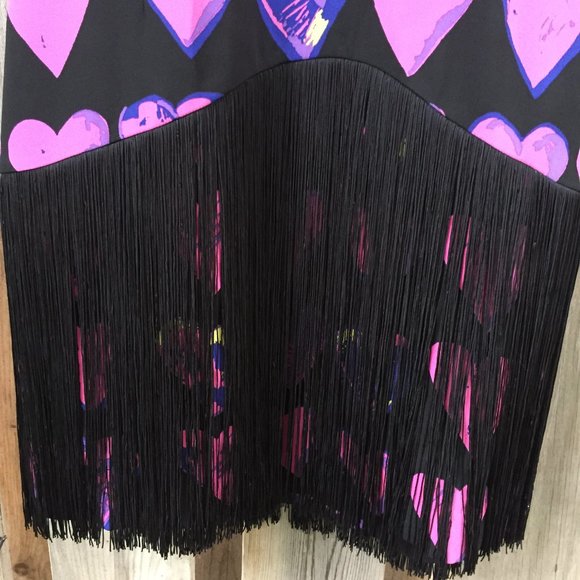 Versace for H&M black flapper heart silk dress - 6 - Picture 3 of 8